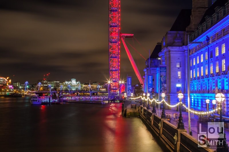 The London Eye at Night River View