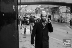 Man Speaking on a Mobile Phone